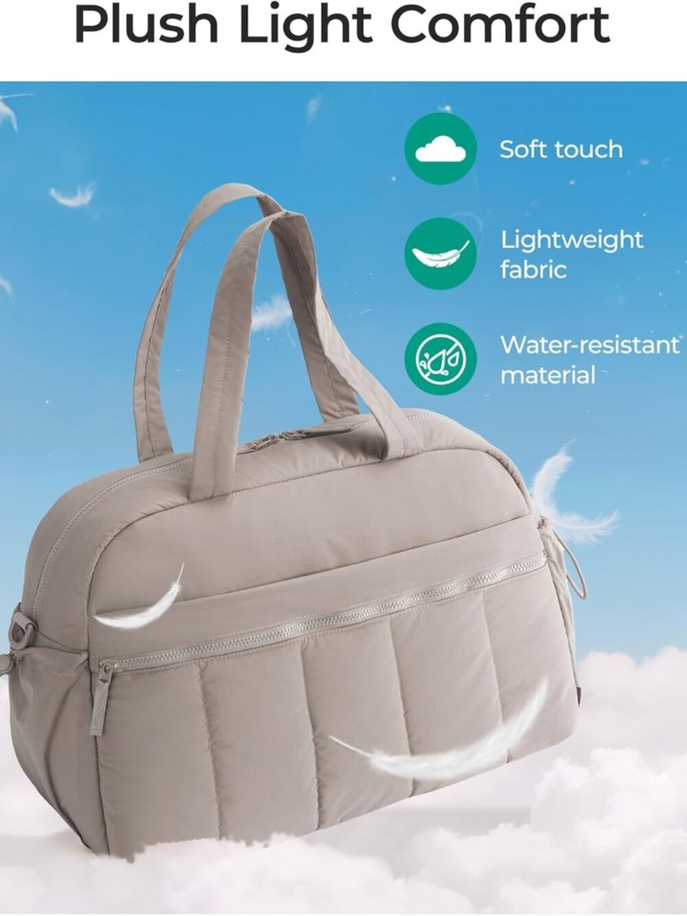 Gym Bag for Women, Duffle Bag for Travel with Wet Pocket, Lightweight Carry on W - Picture 5 of 6